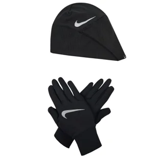 Zestaw czapka i rękawiczki Nike Wmns Essential Running Hat-Glove Set (kolor Czarny, rozmiar XS/S) - Rękawiczki - miniaturka - grafika 1