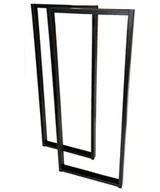 Meble modułowe i akcesoria - Nogi metalowe Do stołu Loft Industrial czarne 40x100 cm Profil 4x2 cm 2 szt - miniaturka - grafika 1