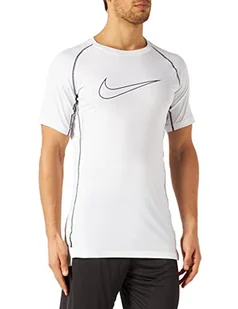 Nike Męska koszulka M NP DF Tight TOP SS, biała czarna, L DD1992 - Koszulki i topy damskie - miniaturka - grafika 1
