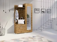 Meble do przedpokoju - Garderoba dąb wotan z lustrem i wieszakami do przedpokoju VIGO - miniaturka - grafika 1