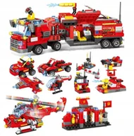 Klocki - Klocki konstrukcyjne STRAŻ POŻARNA radiowóz 756el (756CS) - miniaturka - grafika 1