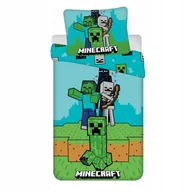 Pościel dla dzieci - Bawełniana Pościel Minecraft 140x200 cm z Potworami Mobs Here - miniaturka - grafika 1