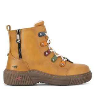 Botki Mustang 1436-601 Żółty - Botki damskie - miniaturka - grafika 1