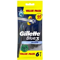 Maszynki do golenia i wkłady - Gillette Blue 3 Smooth, maszynki do golenia, 6 sztuk - miniaturka - grafika 1