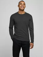 Swetry damskie - Jack&Jones Sweter Basic 12137190 Szary Regular Fit - miniaturka - grafika 1