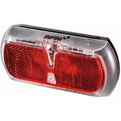 Lampki rowerowe - Infini Lampka Apollo 501 czarny-czerwony-srebrny - miniaturka - grafika 1