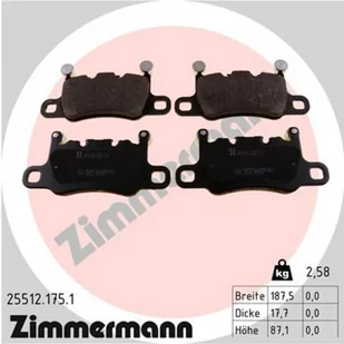 Klocki hamulcowe - komplet ZIMMERMANN 25512.175.1 - Klocki hamulcowe - miniaturka - grafika 1