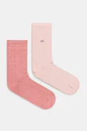 Skarpetki damskie - Calvin Klein skarpetki 2-pack damskie kolor różowy 701230656 - miniaturka - grafika 1