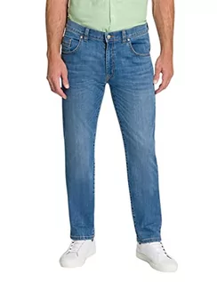 Spodnie męskie - Pioneer Spodnie męskie z 5 kieszeniami, stretch dżinsy, Ocean Blue Used Mustache, 32 W / 34 L, Ocean Blue Used Mustache, 32W / 34L - grafika 1