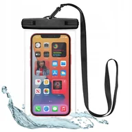Etui i futerały do telefonów - Tech-Protect UNIVERSAL WATERPROOF CASE BLACK/CLEAR - miniaturka - grafika 1