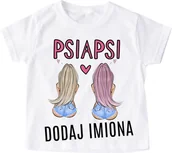 Koszulki dla dziewczynek - koszulka dla 2 przyjaciółek z imionami - miniaturka - grafika 1