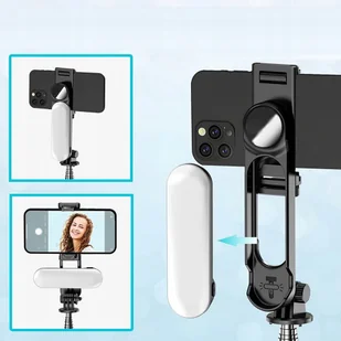 Kijek Selfie Stick uchwyt do telefonu zdjęć statyw Tripod L15 z Lampa LED + Pilot Bluetooth na telefon Czarny - Pozostałe akcesoria do telefonów Kijek Selfie Stick uchwyt do telefonu zdjęć statyw Tripod L15 z Lampa LED + Pilot Bluetooth na telefon Czarny - Pozostałe akcesoria do telefonów - miniaturka - grafika 10