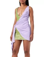 Sukienki - Pinko Tworzenie Sukienka Pełna Cekiny Sukienka Damska, Ys0_liliowy/Zielony, 40 - miniaturka - grafika 1