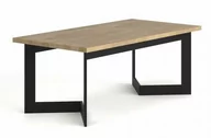 Stoły - Stół dębowy Z na konstrukcji stalowej LOFT industrial - miniaturka - grafika 1