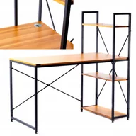 Biurka gamingowe - BIURKO KOMPUTEROWE LOFT SZKOLNE RIWALL RD-01 Z REGAŁEM I PÓŁKAMI GAMINGOWE - miniaturka - grafika 1