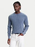 Swetry męskie - Tommy Hilfiger Sweter Classic MW0MW39524 Błękitny Regular Fit - miniaturka - grafika 1