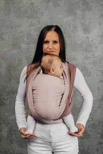 Chusta tkana LennyLamb - Mała Jodełka Baby Pink - 4 (3.6 m.) - Chusty do noszenia dzieci - miniaturka - grafika 1
