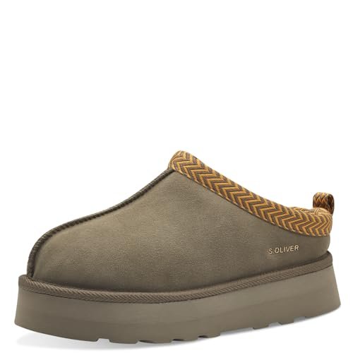s.Oliver Damskie kapcie Mule Flat 5-27104-43, Sage, 37 eu