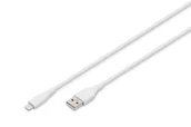 Kable USB - DIGITUS Kabel przyłączeniowy USB 2.0 typ A-Lightning silikonowy 1m W - miniaturka - grafika 1