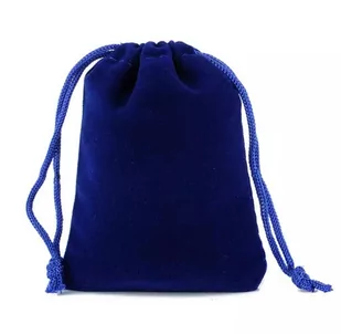 Woreczek Materiałowy Na Kości Monety Sakiewka Worek - Kolor:Niebieski#Wymiary:12 x 15 cm - Gry planszowe - miniaturka - grafika 1