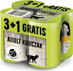 Pet Republic PETREPUBLIC Zestaw Kurczak 3+1 GRATIS - Karma mokra dla kota - 400g - Mokra karma dla kotów - miniaturka - grafika 1