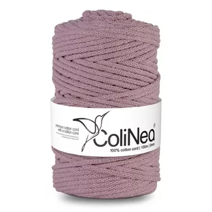 ColiNea/Sznurek bawełniany z bawełnianym rdzeniem, pleciony, 5mm, 100m, brudny różowy - Półfabrykaty do biżuterii - miniaturka - grafika 1