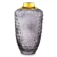 Wazony i flakony - Szaro - złoty wazon dekoracyjny ze szkła Gro 22 cm - miniaturka - grafika 1