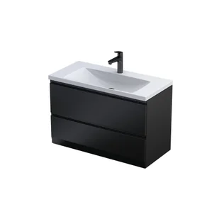 Szafka łazienkowa pod umywalkę Oristo Brylant Compact 80 cm czarny mat OR36C-SD2S-80-8 - Szafki łazienkowe - miniaturka - grafika 1