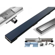 Odpływy liniowe - Mexen Flat Odpływ Liniowy 100 CM Szklany Czarny - miniaturka - grafika 1