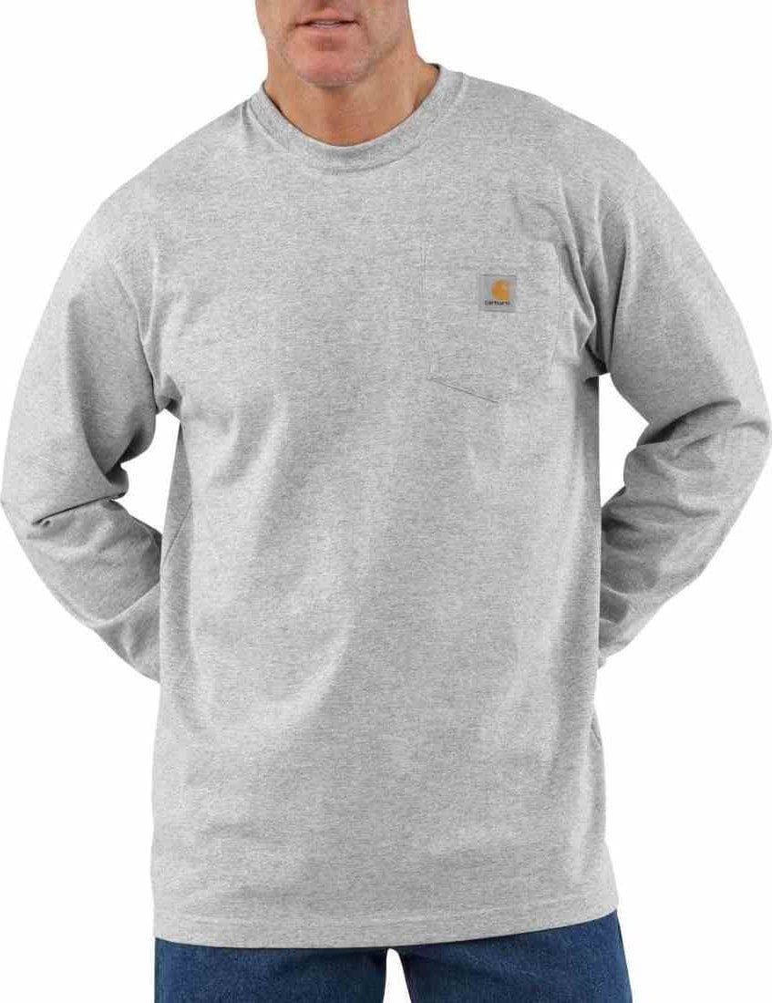 Carhartt Koszulka Heavyweight pocket L/S H.Grey