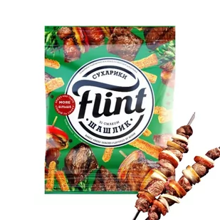 Sucharki Flint o smaku szaszłyk, 70 g - Krakersy - miniaturka - grafika 1