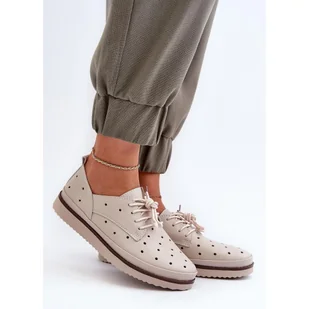 Półbuty damskie S.Barski Beige beżowy - Półbuty damskie - miniaturka - grafika 1