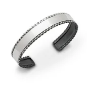 Bransolety męskie - BRANSOLETKA MĘSKA KRĘCONY DRUCIK - DOGINANA SZEROKA - miniaturka - grafika 1