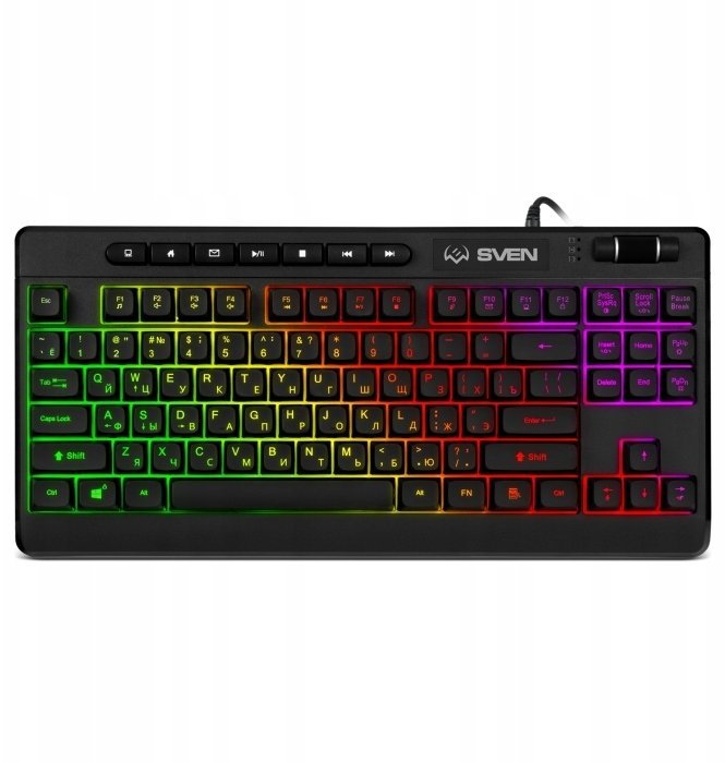 Sven SVEN KB-G8200 klawiatura podświetlana rosyjski ukraiński cyrylica USB