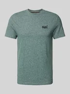 Koszulki męskie - T-shirt z wyhaftowanym logo - miniaturka - grafika 1