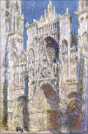 Plakaty - Galeria Plakatu, Plakat, Katedra w Rouen Zachodnia Fasada w Promieniach Słońca, Claude Monet, 60x80 cm - miniaturka - grafika 1