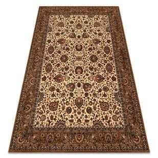 Dywan wełniany KASHQAI 4362 103 Kwiaty, ramka beż / bordo beżowy 200x300 cm - Dywany - miniaturka - grafika 1