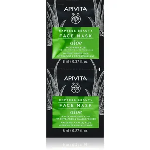 Apivita Apivita Express Beauty Aloes - nawilżająco-odświeżająca maseczka do twarzy 2x8ml - Maseczki do twarzy - miniaturka - grafika 1