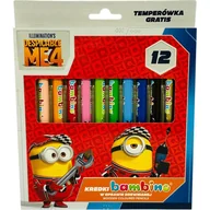 Przybory szkolne - KREDKI BAMBINO JUMBO GRUBE W DREWNIANEJ OPRAWIE Z NADRUKIEM MINIONKI 12szt - miniaturka - grafika 1
