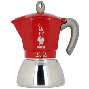 Bialetti Kawiarka New Moka Induction 6-cup Red NEW MOKA INDUCTION RED 6 CUPS - Zaparzacze i kawiarki - miniaturka - grafika 1
