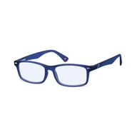 Okulary korekcyjne, oprawki, szkła - Okulary z filtrem niebieskim do czytania i komputera moc: +3.50 granatowe BLFBOX83C - miniaturka - grafika 1