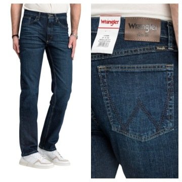 Spodnie Jeansowe Męskie Wrangler Regular Fit Granatowe Proste Dżins W30 L30