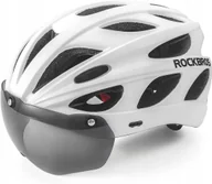 Kaski rowerowe - Kask rowerowy przeciwsłoneczna odpinana szybka Rockbros TT-16 58-65cm White - miniaturka - grafika 1