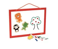 Tablice dla dzieci - Djeco Magnetyczna tablica suchościeralna z możliwością rysowania + 4 markery i gąbka, DJ03140 DJ03140 - miniaturka - grafika 1
