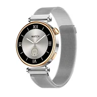 Smartwatch - Bestphone BF2 Srebrny z opaską milanese srebrną - miniaturka - grafika 1