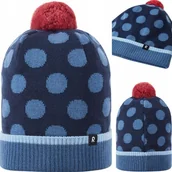 Czapki dla dzieci - Czapka dziecięca Reima Jenkka 48/50 błekit oceanu merino ciepła oddychająca - miniaturka - grafika 1