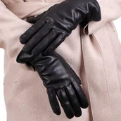 Rękawiczki - Damskie Rękawiczki skórzane ocieplane 'miś' RKW12-S rozm.S - miniaturka - grafika 1