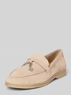 Półbuty damskie - Buty wsuwane ze skóry z ozdobnym paseczkiem Model 'Portland' - miniaturka - grafika 1