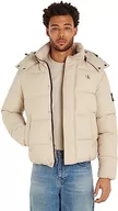 Kurtki męskie - Calvin Klein Jeans Męska kurtka Essentials bez puchu z logo wyściełana, Plaza Taupe, 3XL - miniaturka - grafika 1