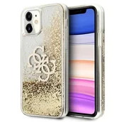 Etui i futerały do telefonów - Guess GUHCN61LG4GGO iPhone 11 6,1" złoty/gold hardcase 4G Big Liquid Glitter - miniaturka - grafika 1